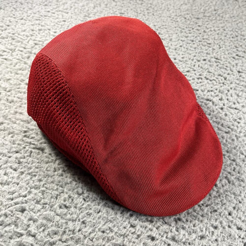 Kangol Tropic 506 Mesh Panels Red Flat Cap Ivy Beret Mens Size X-Large XL